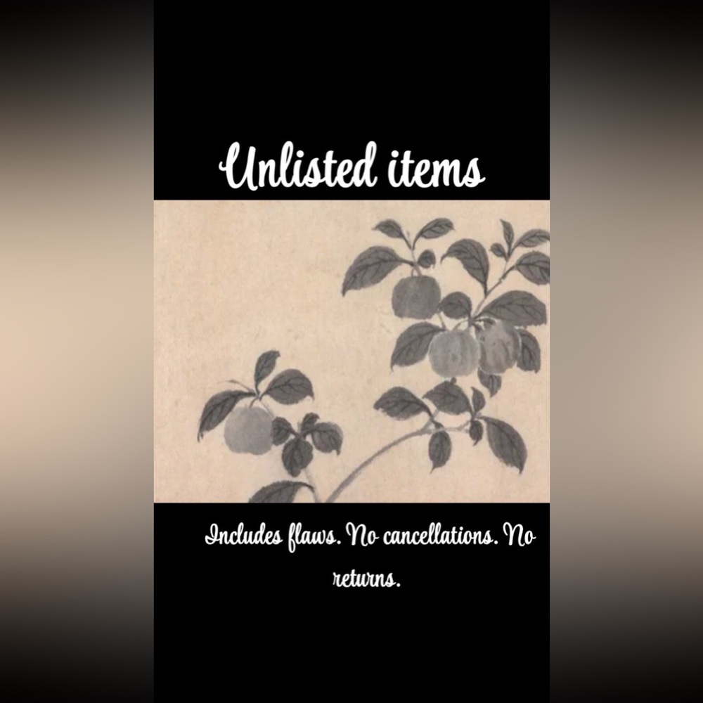 Unlisted items